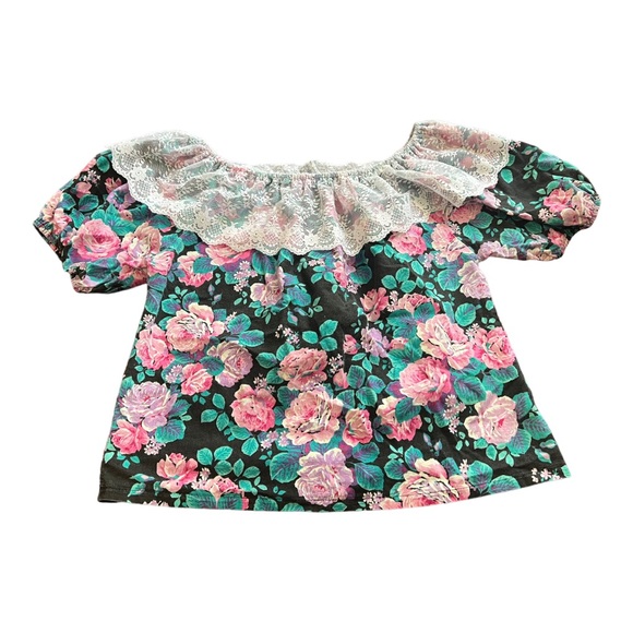VTG 80’s/90’s Pitchfork Brand Square Dancing Floral lace Top (S) & Skirt (M) set - Picture 9 of 13